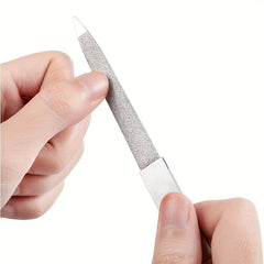 Professional Steel Nail File Buffer Metal Double Nail Arts Pedicure Grinding