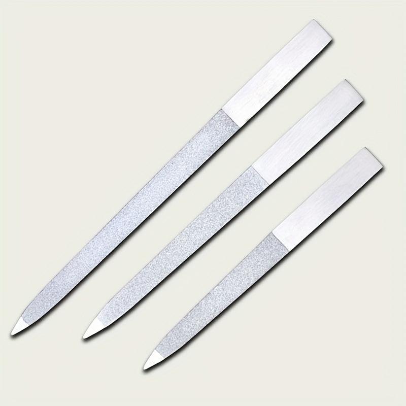 Professional Steel Nail File Buffer Metal Double Nail Arts Pedicure Grinding