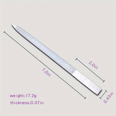 Professional Steel Nail File Buffer Metal Double Nail Arts Pedicure Grinding
