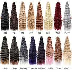 Deep Wave Twist Crochet Hair Extensions Ombre Braiding Hair