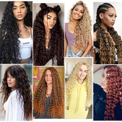 Deep Wave Twist Crochet Hair Extensions Ombre Braiding Hair
