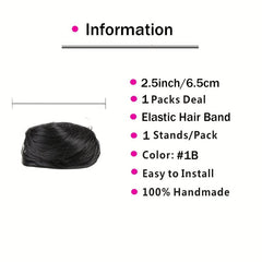 Curly Wavy Hair Bun Scrunchie Ponytail Extensions for Easy Updo Hairpiece