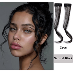 2PCS Middle Part Bangs Hair Piece