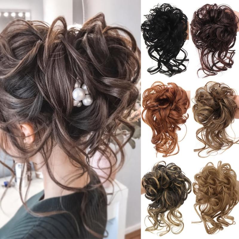 Curly Donut Chignon Updo Hair Bun Extensions for Women Girls