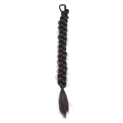 Long Braided Ponytail Hair Extensions Brown Pony Tail