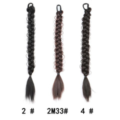 Long Braided Ponytail Hair Extensions Brown Pony Tail