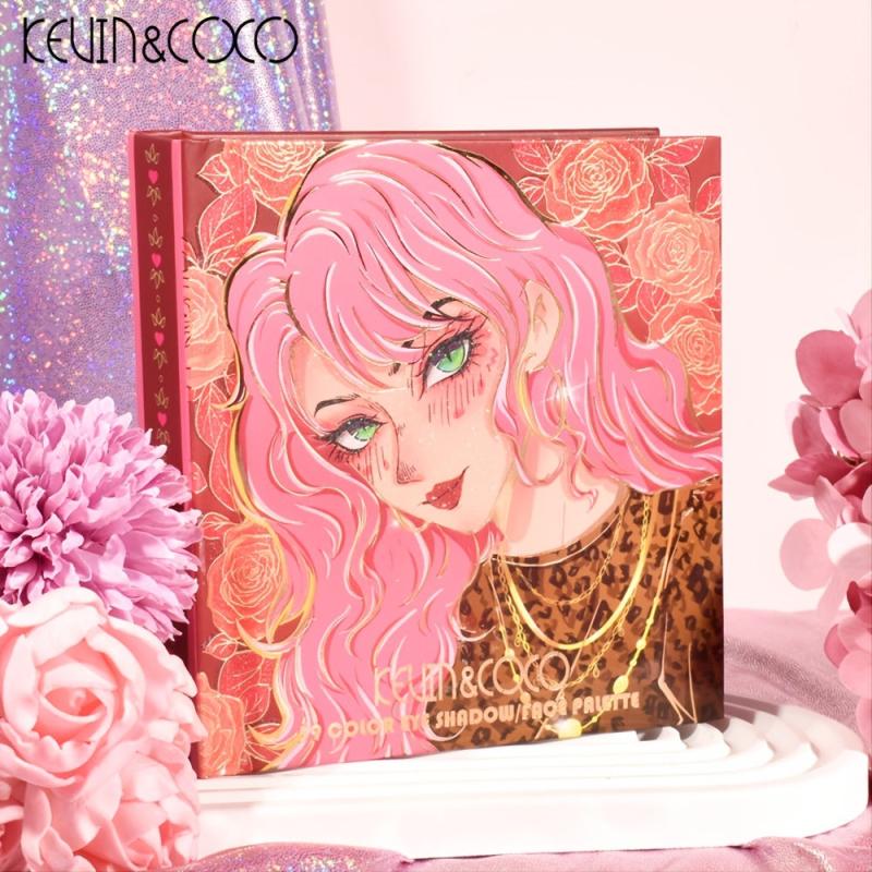 KEVIN&COCO 59 Matte Bright Eyeshadow Beads Blush Highlights Makeup Tray