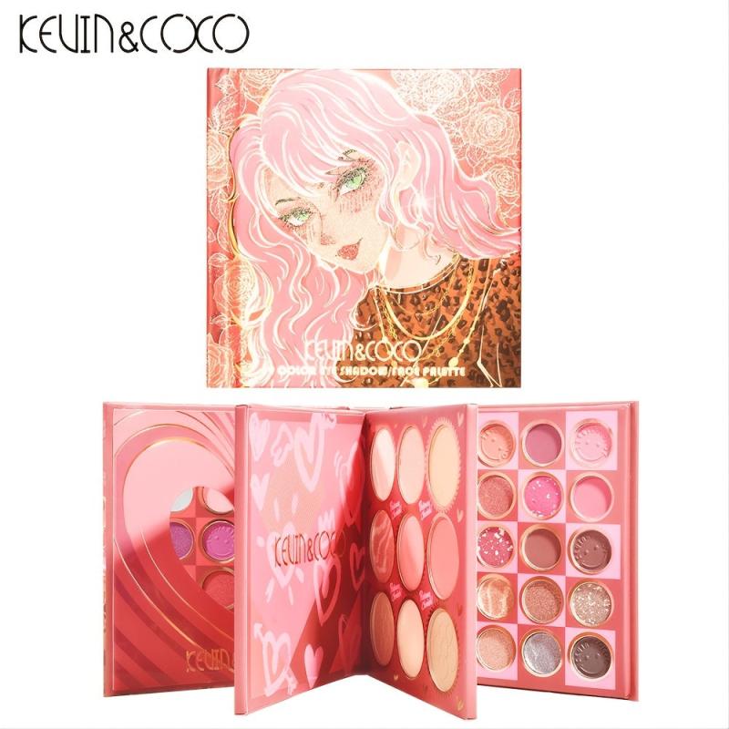 KEVIN&COCO 59 Matte Bright Eyeshadow Beads Blush Highlights Makeup Tray