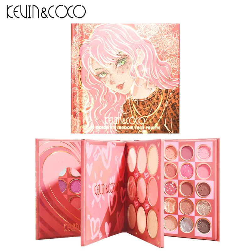 KEVIN&COCO 59 Matte Bright Eyeshadow Beads Blush Highlights Makeup Tray