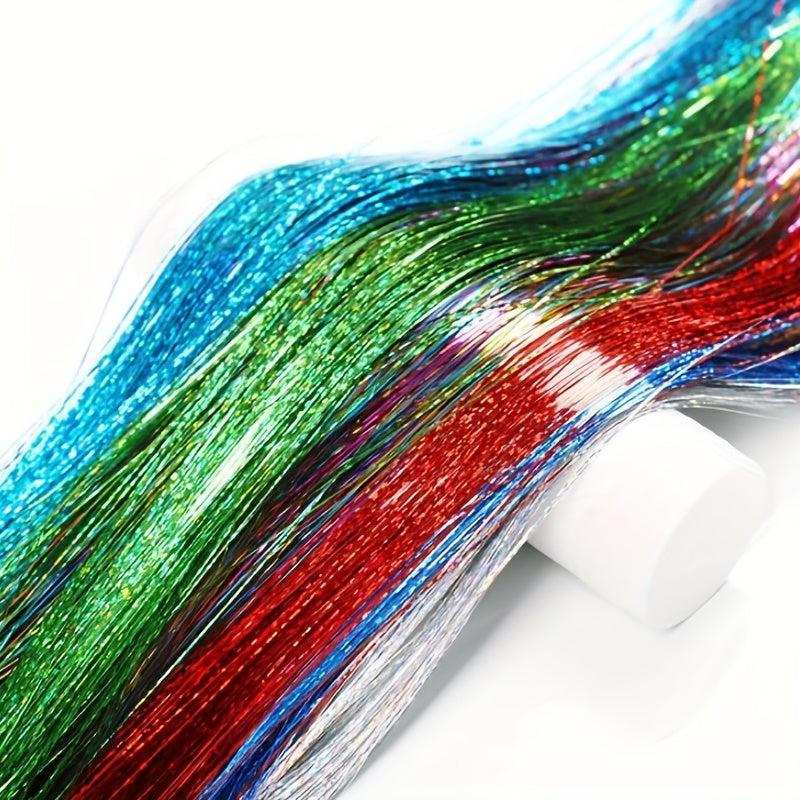 Y2K Highlight Hair Tinsel Kit - Sparkling Heat Resistant Hair Tinsel Kit