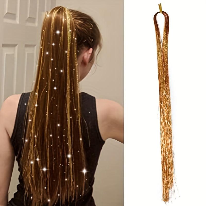 Y2K Highlight Hair Tinsel Kit - Sparkling Heat Resistant Hair Tinsel Kit