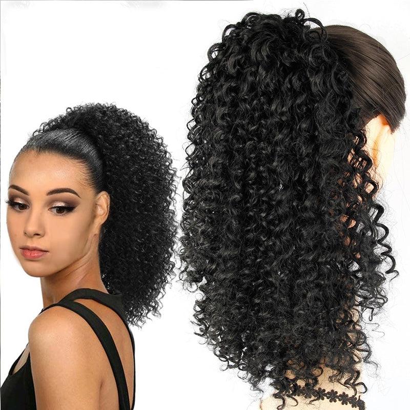 African Style Curls Hair Ponytail Synthetic Hair Bun Hair Clip