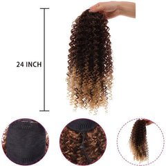 African Style Curls Hair Ponytail Synthetic Hair Bun Hair Clip