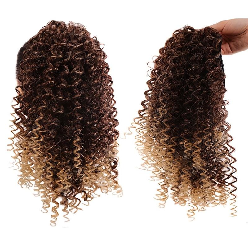 African Style Curls Hair Ponytail Synthetic Hair Bun Hair Clip