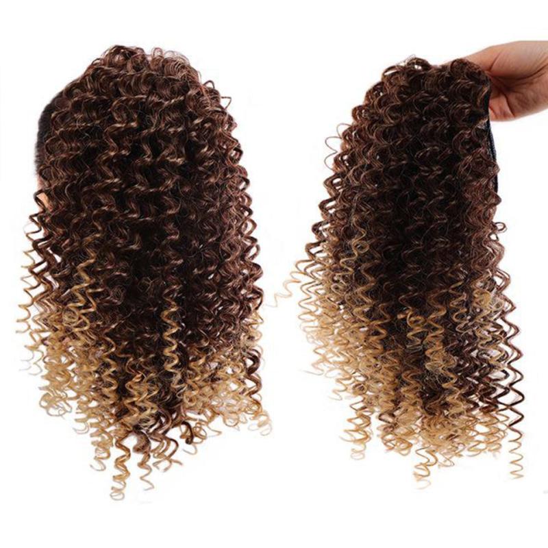African Style Curls Hair Ponytail Synthetic Hair Bun Hair Clip