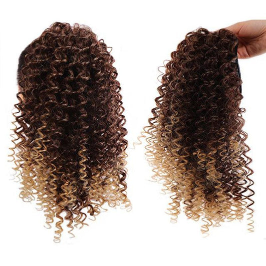 African Style Curls Hair Ponytail Synthetic Hair Bun Hair Clip