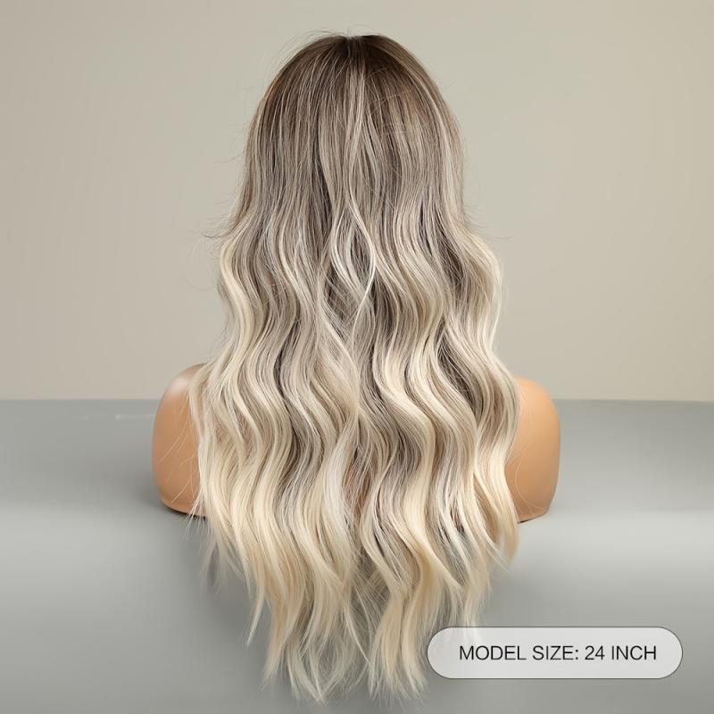 Gradient Gray Long Curly Wig