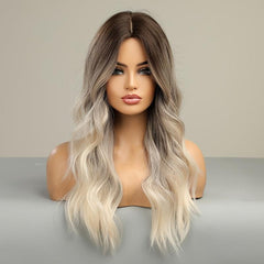 Gradient Gray Long Curly Wig