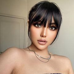 Thick Hair Bangs with Sideburns Hair Piece