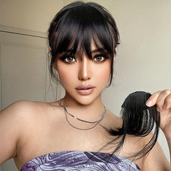 Thick Hair Bangs with Sideburns Hair Piece