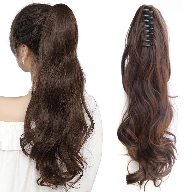 21in Plus Length Wavy Ponytail Clip In Claw Extension
