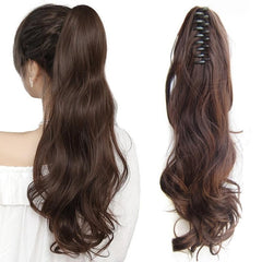 21in Plus Length Wavy Ponytail Clip In Claw Extension