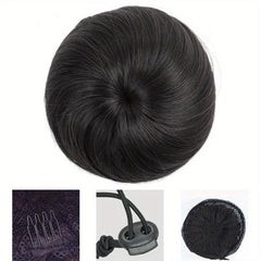 10 Straight Hair Bun Updo Synthetic Hair Pieces For Women Men