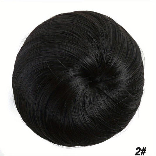 10 Straight Hair Bun Updo Synthetic Hair Pieces For Women Men