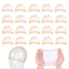 2PCS Invisible HD Wig Caps Soft Stretchy Nylon Wig Caps For Lace Front Wigs