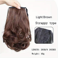 Curly Wavy Ponytail Extensions Synthetic Clip In Hair Extensions