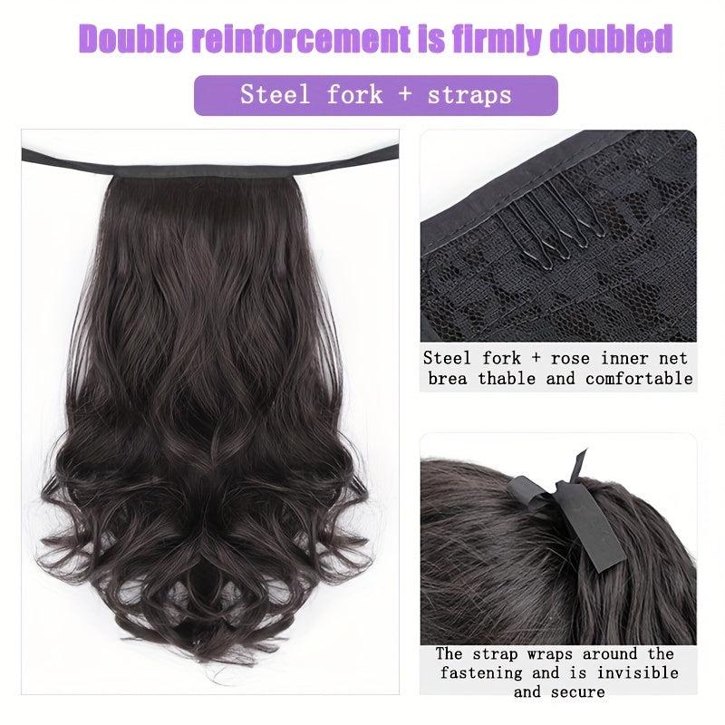 Curly Wavy Ponytail Extensions Synthetic Clip In Hair Extensions