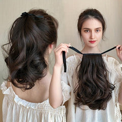 Curly Wavy Ponytail Extensions Synthetic Clip In Hair Extensions