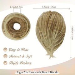 Short Ponytail Bun Hair Extension Synthetic Hairpiece for Women
