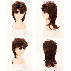 Mullet Wig 80s Fancy Party Accessory Cosplay Wig For Halloween Party