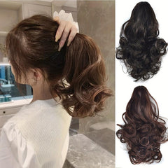 Curly Claw Ponytail Extensions 25.4 cm Synthetic Natual Looking Wavy Hair
