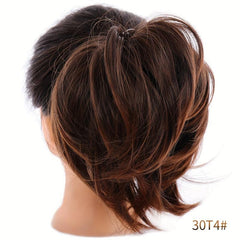 Synthetic Messy Bun Chignon with Elastic Hair Bands for Women Hair Extensions
