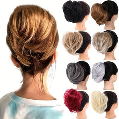 Synthetic Messy Bun Chignon with Elastic Hair Bands for Women Hair Extensions