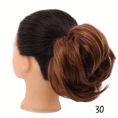 Synthetic Messy Bun Chignon with Elastic Hair Bands for Women Hair Extensions