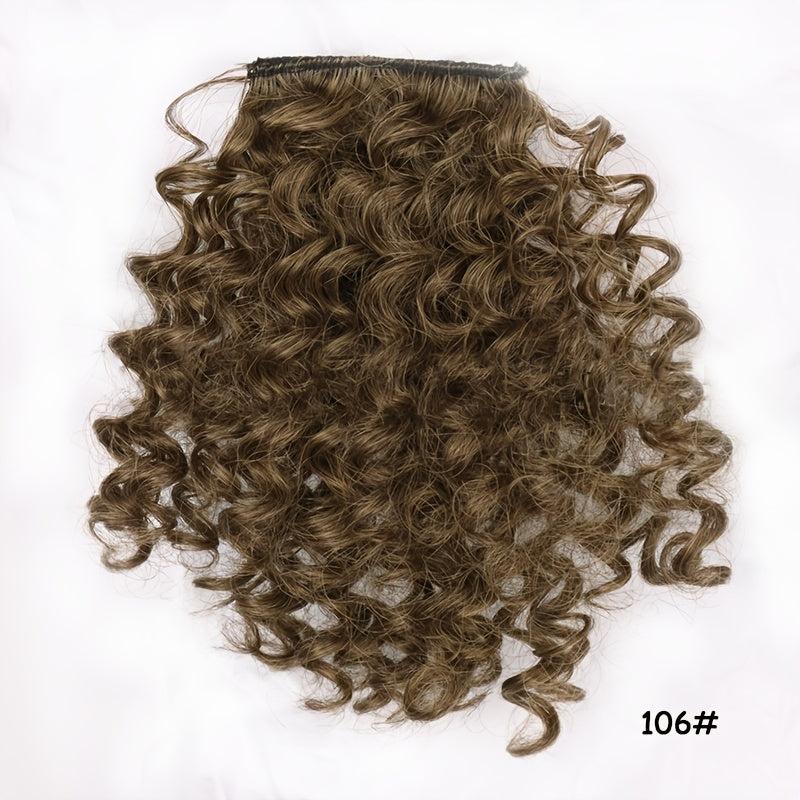 Synthetic Afro Wig With Clip On Bangs Curly Hair