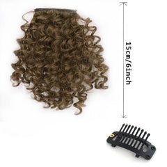 Synthetic Afro Wig With Clip On Bangs Curly Hair