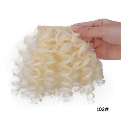 Synthetic Afro Wig With Clip On Bangs Curly Hair