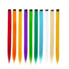 Multicolor Hair Extensions Highlights Hair Clip In Synthetic Hair Extensions