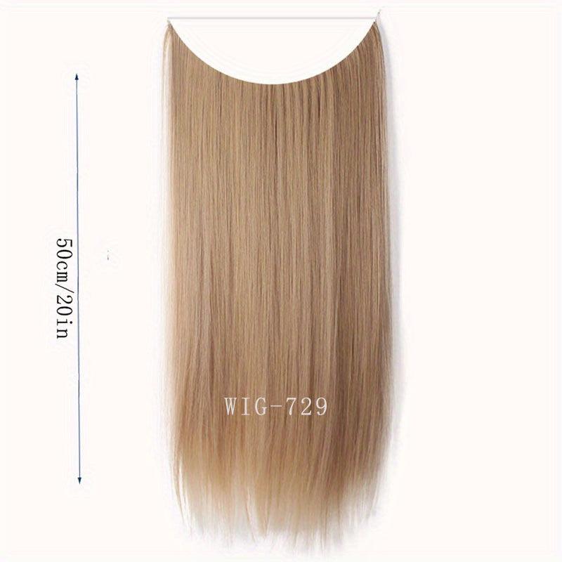 Long Curly Hair Pieces Synthetic Fishing Line Hair Extensions