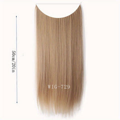 Long Curly Hair Pieces Synthetic Fishing Line Hair Extensions