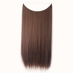 Long Curly Hair Pieces Synthetic Fishing Line Hair Extensions