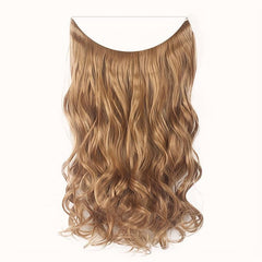 Long Curly Hair Pieces Synthetic Fishing Line Hair Extensions