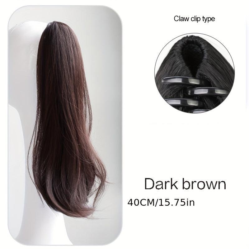 8cm Straight Claw Clip Ponytail Hair Extension Synthetic Hairpiece