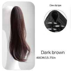 8cm Straight Claw Clip Ponytail Hair Extension Synthetic Hairpiece