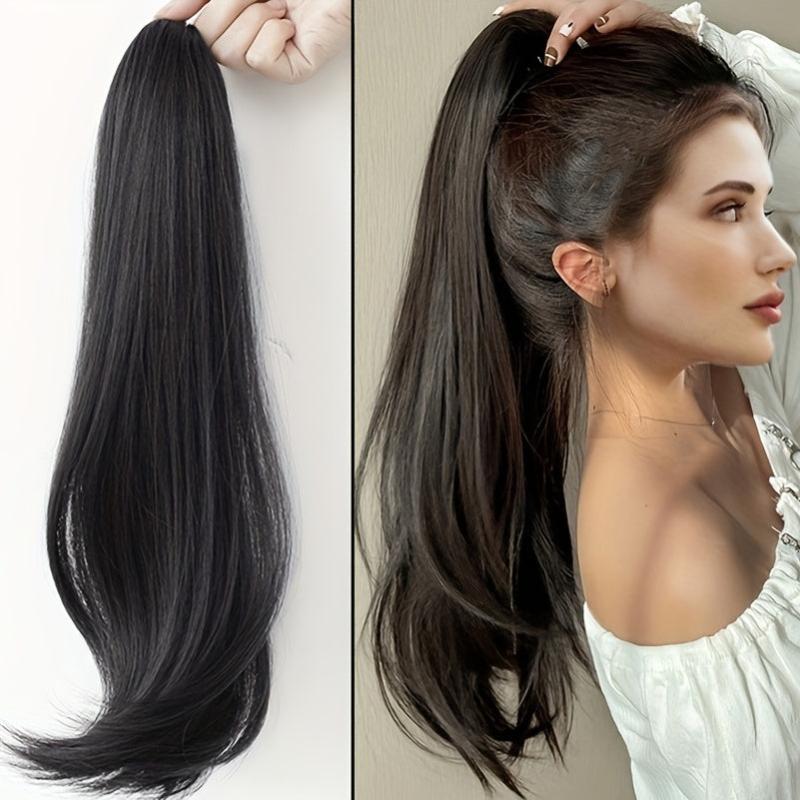 8cm Straight Claw Clip Ponytail Hair Extension Synthetic Hairpiece