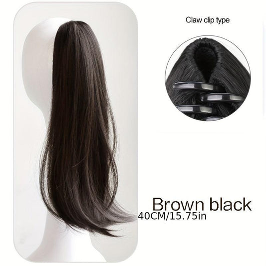 8cm Straight Claw Clip Ponytail Hair Extension Synthetic Hairpiece